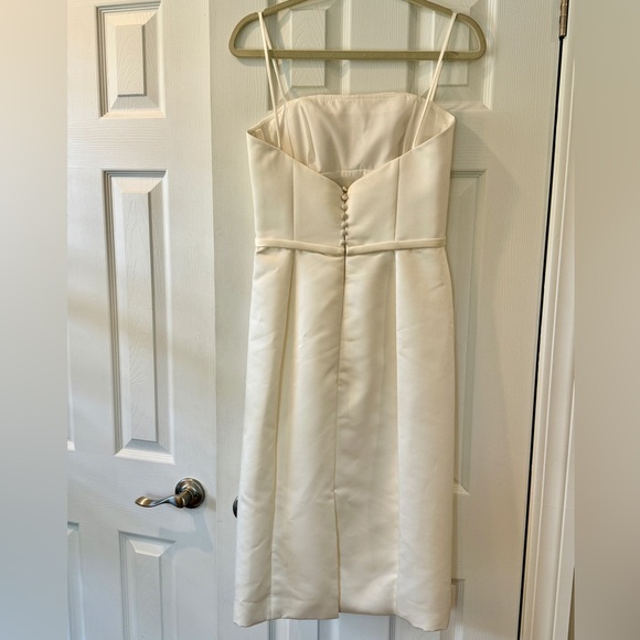 Amsale Little White Dress Duchess Satin size 6 NWT - Picture 5 of 10